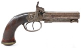 MANTON DOUBLE BARREL .50 CAL PERCUSSION PISTOL
