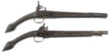 PAIR OF 18TH C. ALBANIAN MIQUELET PISTOLS