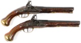 FRENCH MLE 1733 BLACHON FLINTLOCK PISTOL PAIR