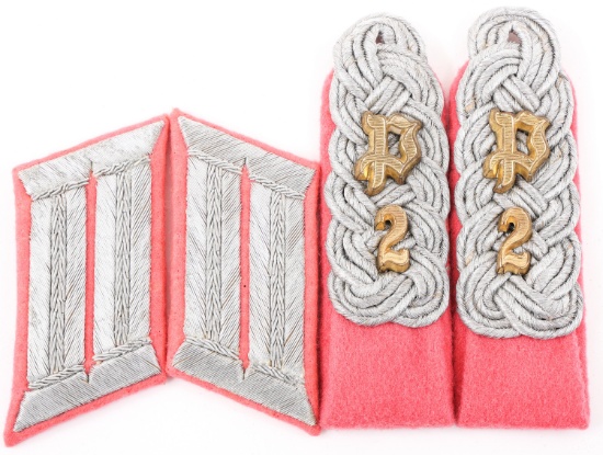 WWII GERMAN PANZER OFF. COLLAR & SHOULDER BOARDS