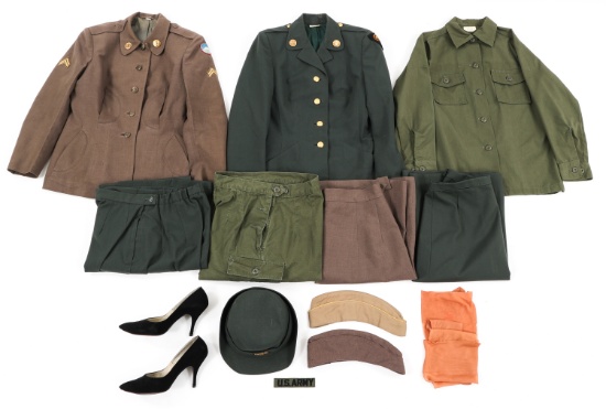 COLD WAR US ARMY FEMALE DRESS UNIFORMS LOT