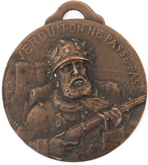 WWI SCARCE FRENCH VERDUN MEDAL BY RASUMNY