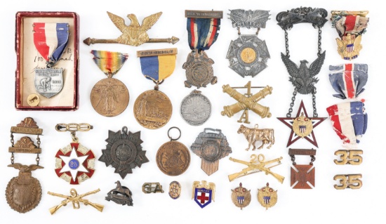 WWI US ARMY AND STATE MEDALS AND AWARDS