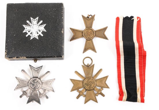 WWII GERMAN WAR MERIT CROSS 1ST & 2ND CLASS