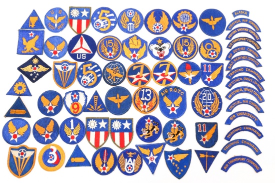 WWII US ARMY AIR FORCE SHOULDER PATCH & TAB LOT