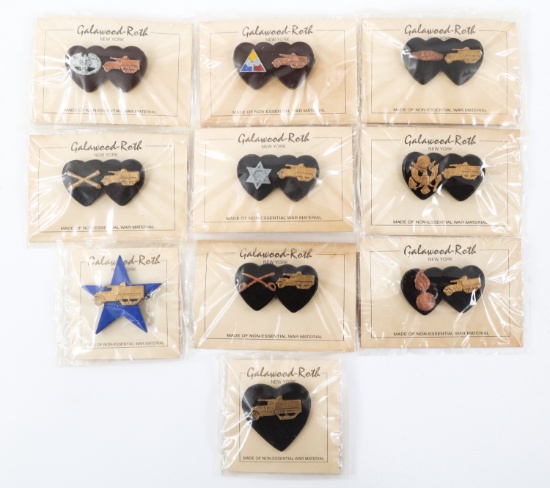 WWII US HOME FRONT TANK DESTROYER SWEETHEART PINS