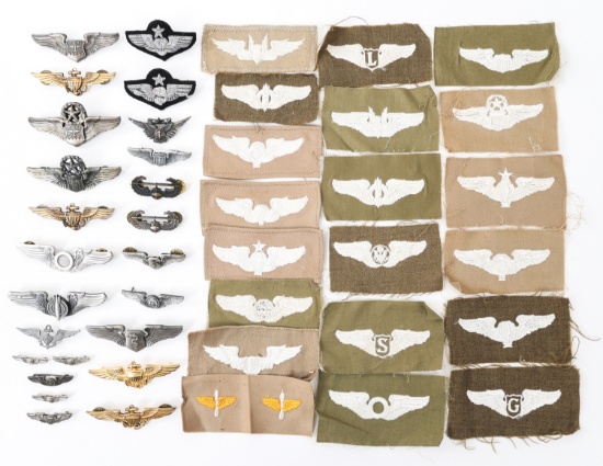 WWII - COLD WAR USAF & US NAVY PILOT WINGS LOT