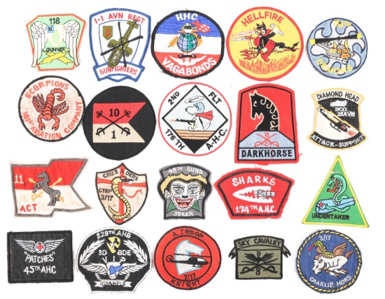 VIETNAM WAR US ARMY AVIATION / CAVALRY PATCHES LOT