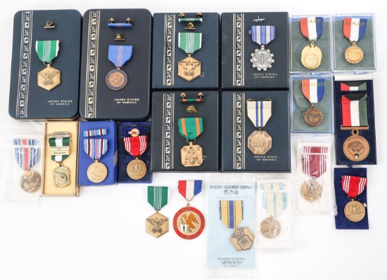 COLD WAR US ARMY SERVICE & SHOOTING AWARD MEDALS
