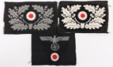 WWII GERMAN PANZER BEVO CAP INSIGNIA LOT OF 3