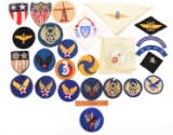 WWII US AAF WASP AND THEATER MADE PATCH LOT