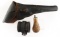 US CIVIL WAR ERA HOLSTER, CARBINE THIMBLE, & FLASK