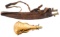 HAWKSLEY & CO POWDER FLASK AND SHOT SNAKE