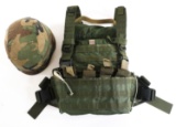 BODY ARMOR WITH CERAMIC PLATES AND PASGT HELMET