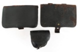 19th C. CARTRIDGE BOXES AND CAP BOX