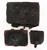 US CIVIL WAR ERA CARTRIDGE BOXES & CAP BOX