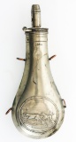 JAMES DIXON & SONS SILVER PLATED POWDER FLASK