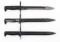 WWII US M1 BAYONETS WITH SCABBARDS LOT OF 3