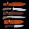 CUSTOM STAG HORN KNIVES By M. WHIDDON LOT OF 3