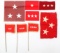 US REAR ADMIRAL & US ARMY GENERAL FLAGS & PLAQUES