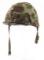 WWII USMC M1 COMBAT HELMET W/ FROG SKIN CAMO COVER