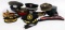 WORLD MILITARY OFFICER DRESS VISOR AND CAP LOT