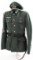 WWII GERMAN ARMY OFFICER M36 TUNIC - VISOR & BELT