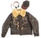 WWII US NAVY FLIGHT JACKET AN-J-4 - HEADSET & CAP