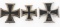 WWI IMPERIAL GERMAN IRON CROSS LOT OF 3