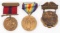 WWI USMC NUMBERED GOOD CONDUCT MEDAL LOT OF 3