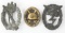 WWII GERMAN WOUND & ASSAULT BADGE LOT OF 3