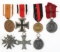 WWII GERMAN SERVICE MEDALS & MERIT CROSS LOT