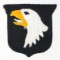 WWII US ARMY 101st AIRBORNE WHITE TONGUE PATCH