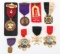 FIRE DEPT. & FRATERNAL MASONIC MEDALS LOT OF 8