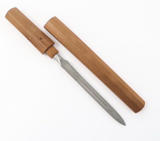 19th C. JAPANESE YARI TANTO KNIFE