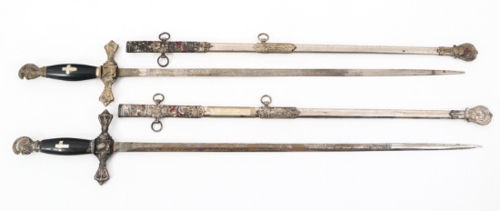 KNIGHTS TEMPLAR FRATERNAL SWORD LOT OF 2