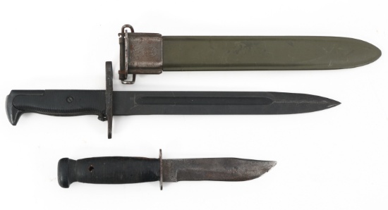 WWII US NAVY MARK 1 & US M1 GARAND BAYONET
