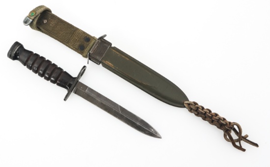 WWII US ARMY M4 BAYONET & SCABBARD BY IMPERIAL