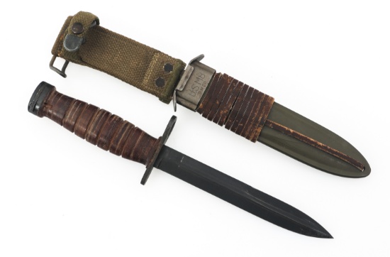 WWII US ARMY M4 BAYONET & SCABBARD BY CASE