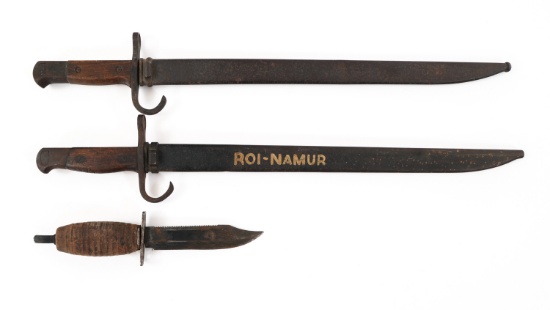 WWII JAPANESE TYPE 30 BAYONETS & USAF PILOT KNIFE