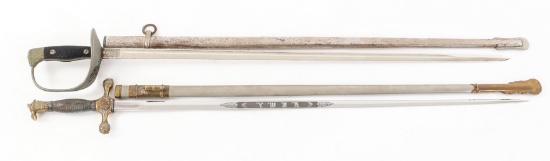 SPANISH ARMY OFFICER & USMA CADET SWORDS