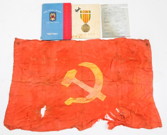 COMMUNIST PARTY OF VIETNAM US CAPTURED FLAG