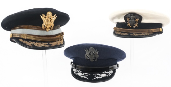 WWII - COLD WAR US ARMED FORCES OFFICER DRESS HAT
