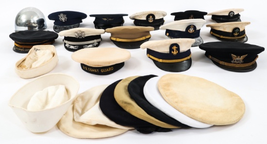 WWII - COLD WAR US ARMED FORCES CAPS & LINER