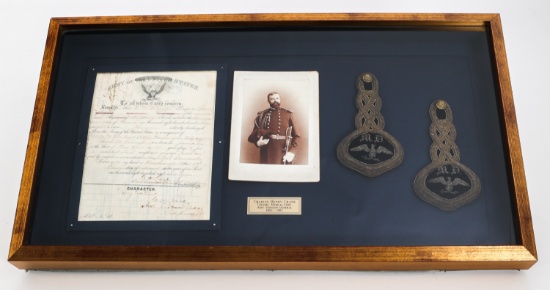 CIVIL WAR NAMED MEDICAL OFFICER EPAULETS