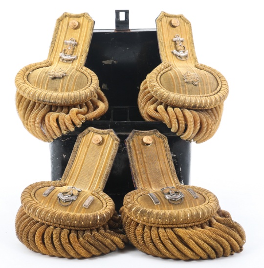 SPAN-AM US NAVAL OFFICER DRESS EPAULETS LOT OF 2