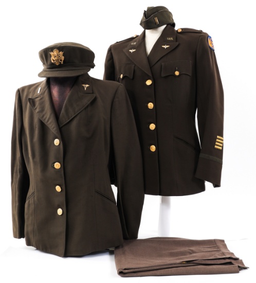 WWII US ARMY FEMALE MEDICAL & AAF OFFICER UNIFORMS