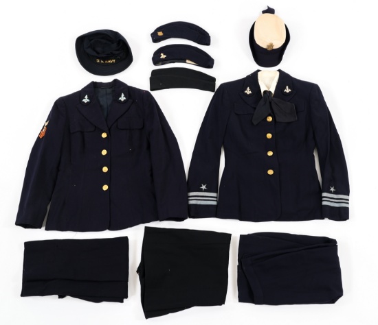 WWII US NAVY OFFICER & NCO WAVES UNIFORMS