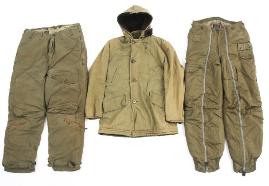 WWII US AAF B-9 PARKA A-11 / A-8 FLIGHT TROUSERS