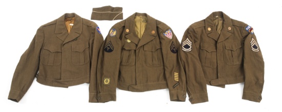 WWII US ARMY AIR FORCE IKE JACKETS LOT OF 3